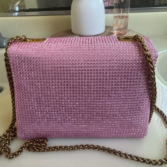 Elegant Pink Crystal-Embellished Women's Bag - Picture 15 of 17